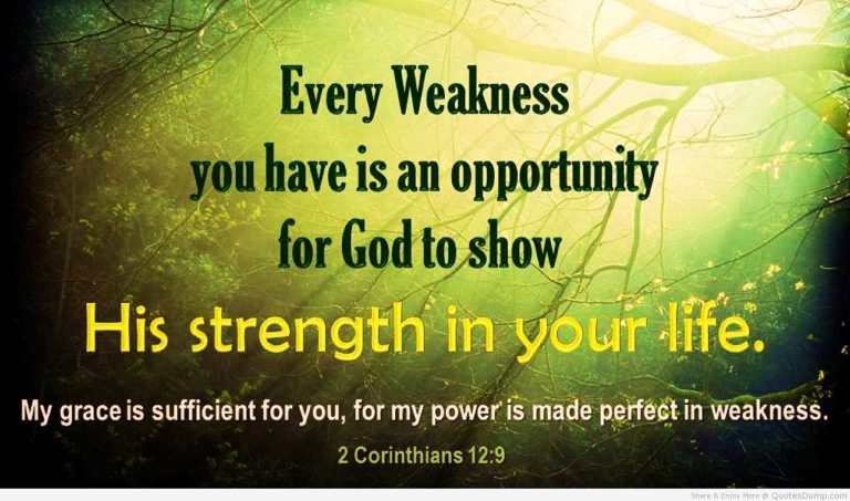 Finding Strength in Weakness